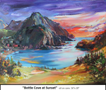 Bottle Cove at Sunset, Fall-2007, Oil on Canvas